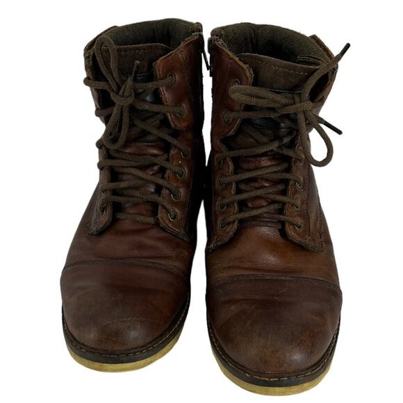 Four Brothers Brown Leather Boots SZ 9.5 - Picture 4 of 12